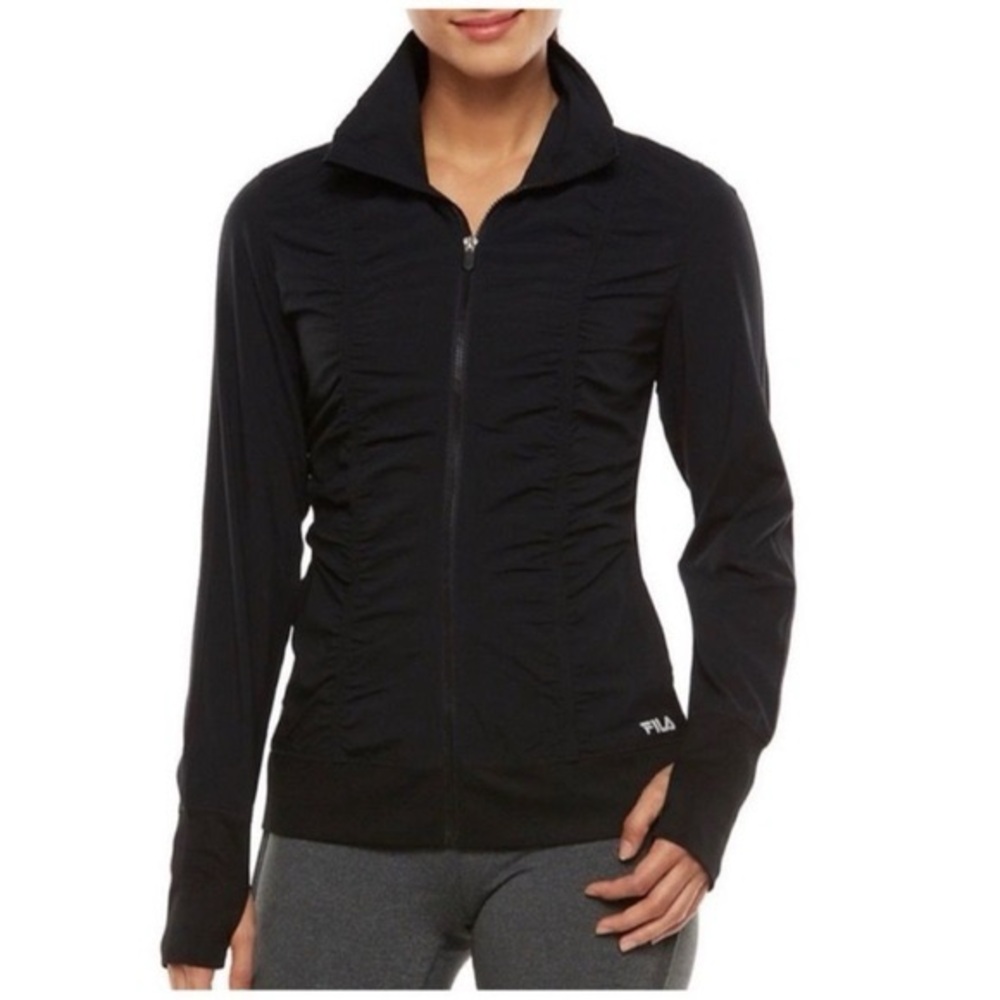 💝5/$20 Fila Women's rouching Black Utility Jacket